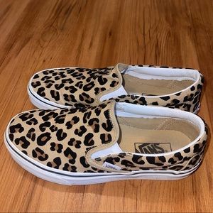Cheetah slip on vans